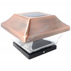 Solar LED ker�t�soszlop vil�g�t�s kupfer design