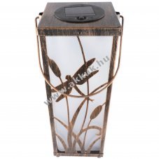 LED napelemes f�m asztali l�mpa 5 melegfeh�r LED AAA akkuval