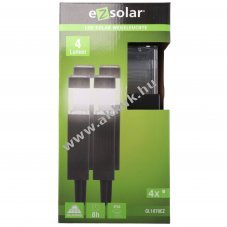 Solar LED �tvil�g�t� fekete 4db AAA NiMH 300mAh