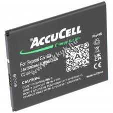 Helyettes�t� akku Gigaset GS160 V30145-K1310-X463 3,8V 2200mAh mobiltelefon Li-Ion