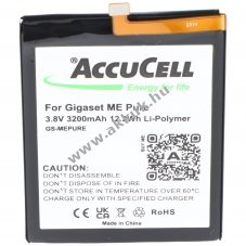 Helyettes�t� akku Gigaset ME Pure GS53-6 GI03 mobiltelefon 3,8V 3200mAh 12,2Wh Li-Polymer