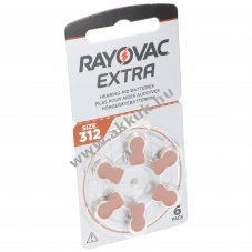 Rayovac H312MF 312 PR41 Extra Advanced 180mAh 6db/csomag hall�k�sz�l�k elem