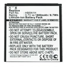 Helyettes�t� akku Huawei Ascend HB5N1 3,7V 1800mAh Li-ion