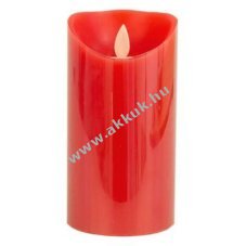Ampercell LED val�di viaszos gyertya 15cm piros pisl�kol� f�ny