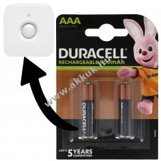 Helyettes�t� akku Duracell AAA akku 1.2V 850mAh 2db/csomag Philips HUE Motion okos otthon NiMH