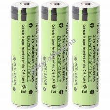 Helyettes�t� akku Panasonic NCR18650B 3.7V 3400mAh 3db/csomag 18650 vadkamera Li-Ion
