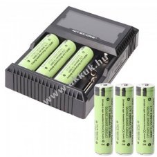 Panasonic 18650 3400mAh 6db/csomag Nitecore D4EU t�lt� vadkamera Li-Ion