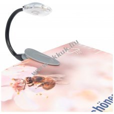 Velamp LED olvas�l�mpa cs�ptet�vel 2xCR2016 elemmel sz�rke