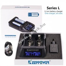 Keeppower L2 LCD 2rekeszes Li-Ion t�lt� USB5V2000mA 1db/csomag