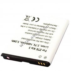 Helyettest akku ZTE Kis 3 3,7V 1400mAh Li-ion