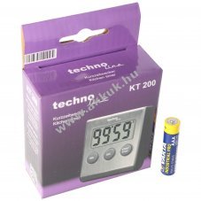 Technoline rozsdamentes ac�l digit�lis konyhai id�z�t� 9959 fel/le riaszt� m�gneses �llv�ny