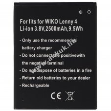 Helyettes�t� akku mobiltelefon WIKO Lenny 4/Lenny 4 Plus/Harry 3913 3,8V 2500mAh Li-Ion