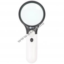 LED olvas�lupa LED-vil�g�t�ssal 1,75x �s 12,25x nagy �s kis lencse 3x AAA (mikro) feh�r