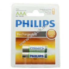 Eredeti Philips LFH9154 AAA (Micro) akku 2x1,2V 1000mAh NiMH
