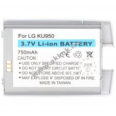 Helyettes�t� akku LG KU950 3,7V 750mAh Li-ion