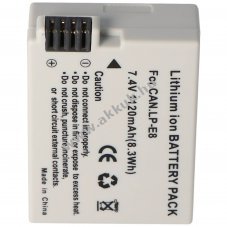 Helyettes�t� akku Canon LP-E8 7,4V 1100mAh Li-Ion