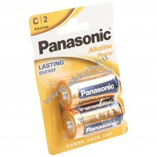 Panasonic alk�li elem C (b�bi m�ret) LR14 1.5V 2db/csomag