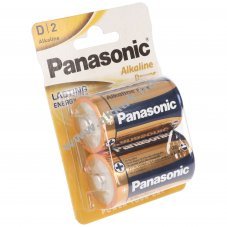 Panasonic Alkaline D (g�li�t) 1,5V 2db/csomag hagyom�nyos elem alk�li