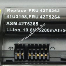 Helyettes�t� akku Lenovo ThinkPad R61 sorozat R400 sorozat T61 sorozat 5200mAh