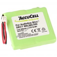 Helyettes�t� akku DECT telefon MEDION MD81877 Audioline Slim 500 S63006 2,4V 500-600mAh NiMH