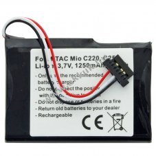 Helyettes�t� akku Mitac Mio C220 C230 C250 PNA3040 PDA MP3 3,7V 1250mAh Li-Ion