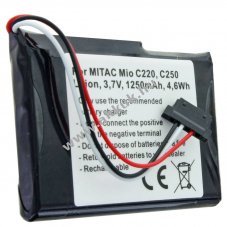 Helyettes�t� akku Mitac Mio E4MT081202B12 3,7V 1250mAh PDA �s MP3 Li-Ion