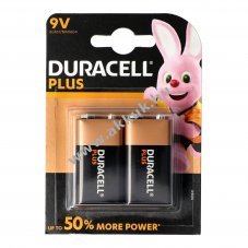 Duracell MN1604 Plus Power 9V alk�li elem 2db/csomag