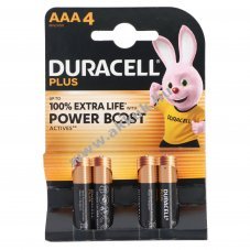 Duracell Plus Power Boost MN2400 AAA (mikro) hagyom�nyos elem 4db/csomag