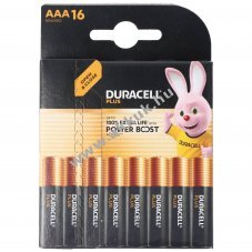 Duracell Plus Power Boost MN2400 AAA (mikro) hagyom�nyos elem 16db/csomag