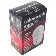 Sz�n-monoxid jelz� Figaro szenzorral be�p�tett 3V l�tium elem 7 �v �lettartam 85dB/3m feh�r