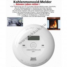 Heitech CO30 sz�n-monoxidjelz� elemekkel Mignon ceruza AA LR6 85dB/1m szenzor 7�v LCD