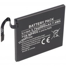 Helyettes�t� akku Microsoft Lumia 925 / Nokia Lumia 925 BL-4YW mobiltelefon