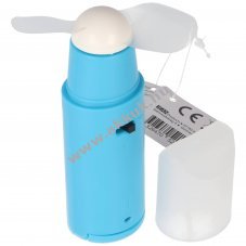 Mini k�zi ventil�tor fed�llel 2xAAA (mikro) elemmel, sz�nes, 39g