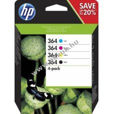 Eredeti HP tintapatron multipack N9J73AE NR.364 (fekete, ci�n, magenta, s�rga) nyomtat�