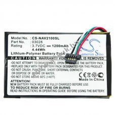 Helyettes�t� akku Navigon 2100 Max 2110 Max 2120 2120 Max GPS navig�ci� 3,7V 1200mAh Li-Ion