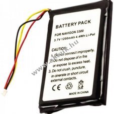 Helyettes�t� akku Navigon 3300 3310 3310 MAXE 4310 3,7V 1200mAh GPS �s navig�ci� Li-Ion/Li-Polymer
