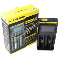 Nitecore Digicharger D2 t�lt� kijelz�vel AAA AA C D Li-Ion NiMH NiCd NC-D2EU