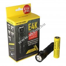 Nitecore E4K zsebl�mpa NL2150HPR akku 5000mAh Li-Ion