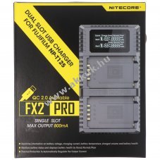 Nitecore FX2 PRO USB t�lt� Fujifilm NP-T125 akkukhoz GFX 50S GFX 50R