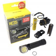 Nitecore HC35 fejl�mpa/zsebl�mpa 2700lm NL2740HP 4000mAh akku Li-Ion