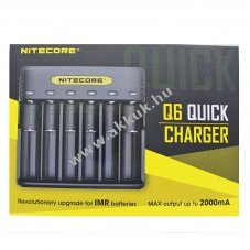 Nitecore Q6 gyors t�lt� 1-6 Li-Ion/IMR akkukhoz max.2,1A 6 csatorn�s