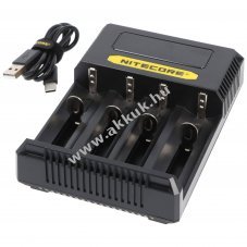 Nitecore CI4 intelligens 4-f�szkes gyorst�lt� USB-C t�lt�port Li-Ion NiMH NiCd t�lt�