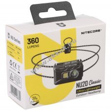 Nitecore NU20 Classic fejl�mpa integr�lt akku 5000mAh 360lm Li-Ion