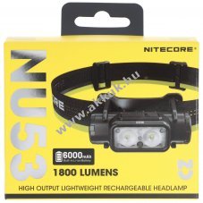 Nitecore NU53 ultrak�nny� fejl�mpa 1800lm 21700 6000mAh akku Li-Ion