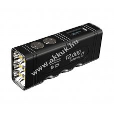 Nitecore TM12K zsebl�mpa 12000lumen be�p�tett 21700 4800mAh akku OLED Li-Ion