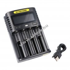 Nitecore UM4 USB t�lt� QC 2.0 Li-Ion, NiMH, LiFePO4 akkumul�torok