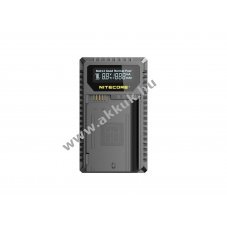 Nitecore UNK2 USB t�lt� Nikon akkumul�torokhoz, 2 f�szkes LCD kijelz�