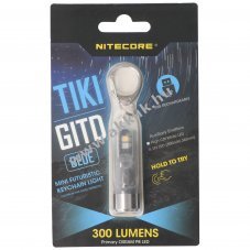 Nitecore TIKI GITD foszforeszk�l� UV-LED �jrat�lthet� kulcstart� l�mpa k�k