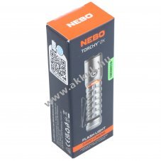 NEBO NEB-0033-G TORCHY 2K 2000 lumen zsebl�mpa USB-C t�lt�ssel