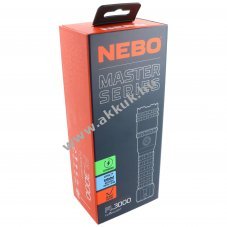 Nebo MASTER SERIES FL3000 LED zsebl�mpa 3000 lumen m�gneses talp
